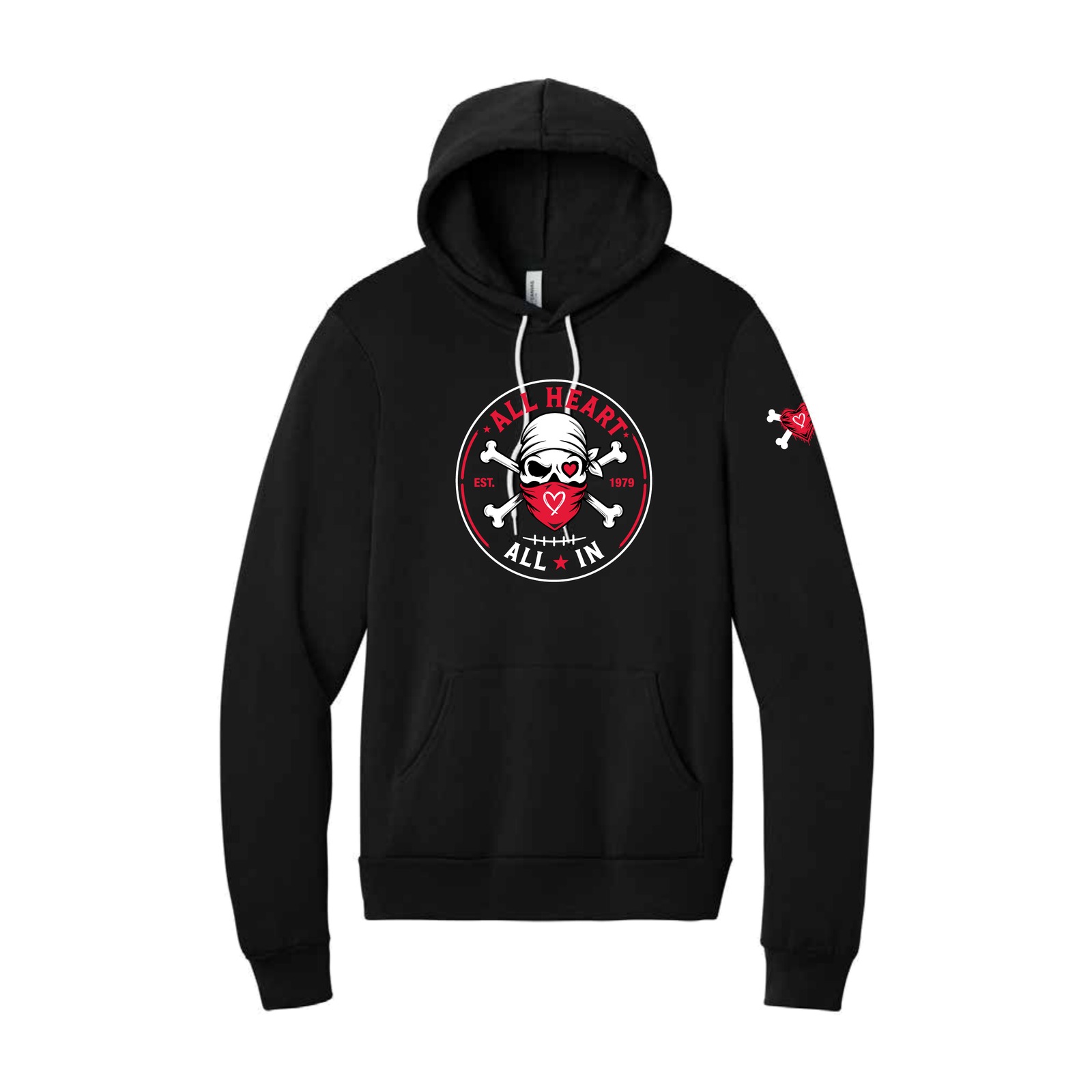 ALL HEART ALL IN HOODIE — ADULT — Black