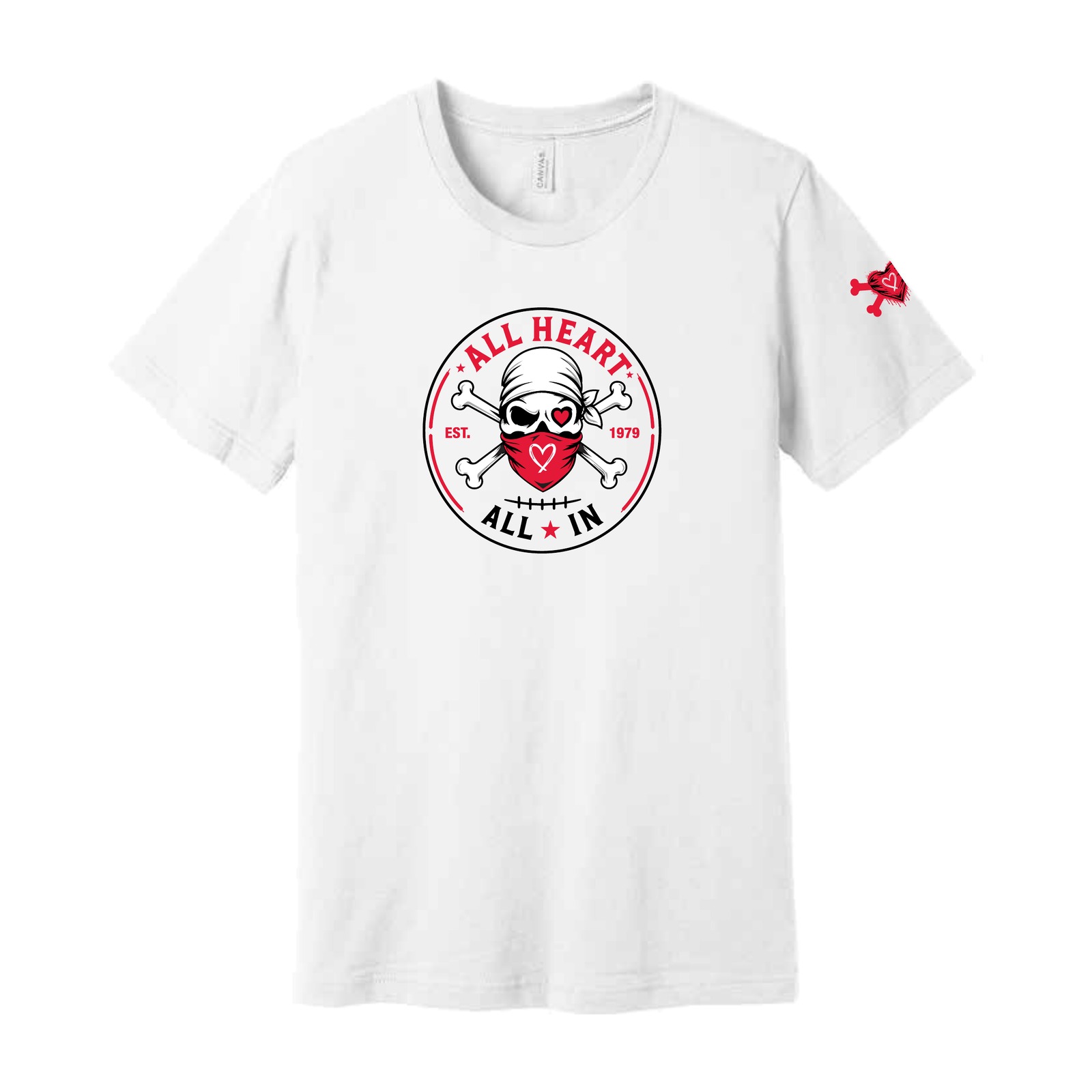 ALL HEART ALL IN TEE — ADULT — White